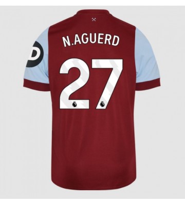 West Ham United Nayef Aguerd #27 Hjemmebanetrøje 2023-24 Kort ærmer